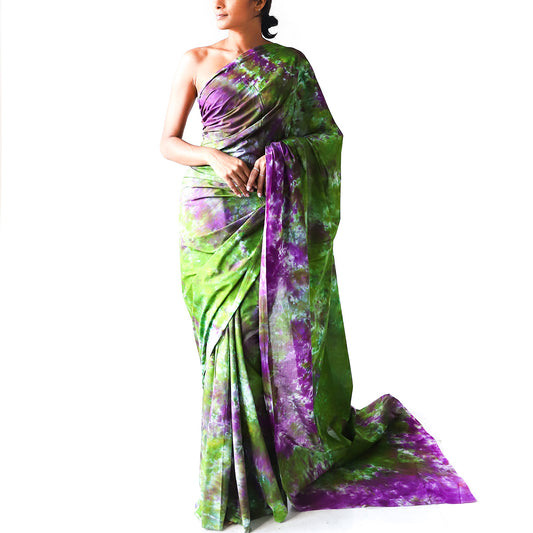 Foliage Tie Dye Saree