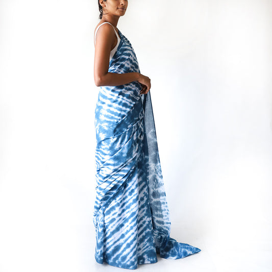 Tide Shibhori Arashi Tie Dye Saree