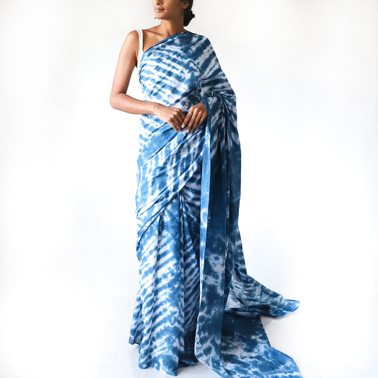 Tide Shibhori Arashi Tie Dye Saree