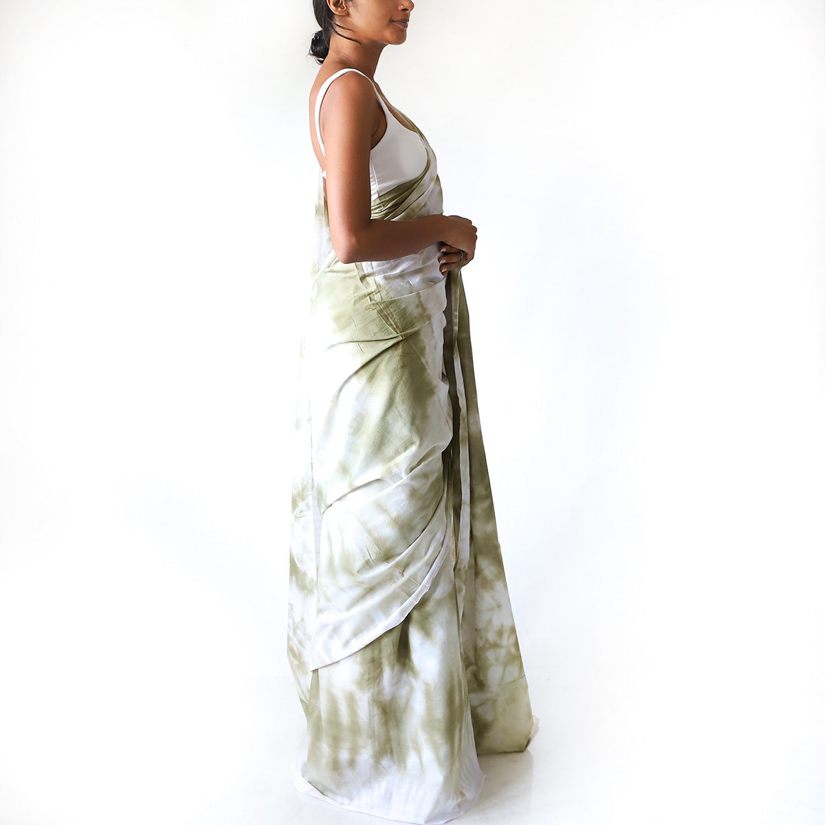 Mossy Shibhori Itajime Tie Dye Saree