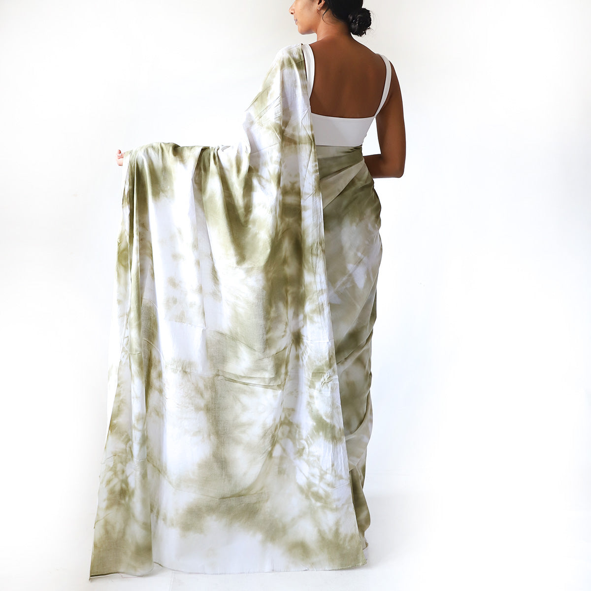 Mossy Shibhori Itajime Tie Dye Saree