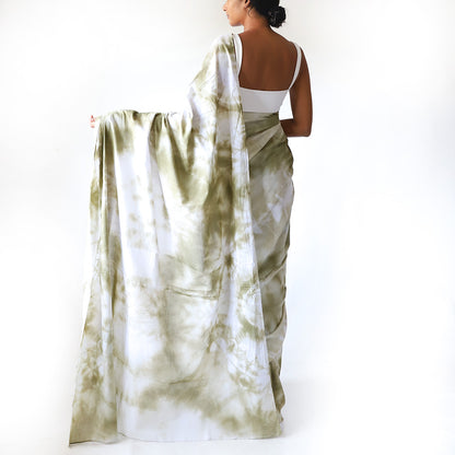 Mossy Shibhori Itajime Tie Dye Saree