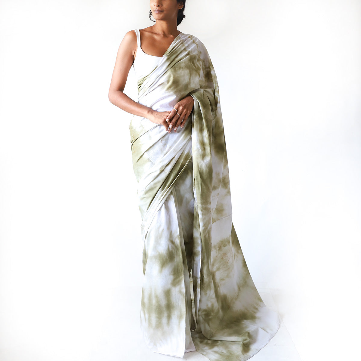 Mossy Shibhori Itajime Tie Dye Saree