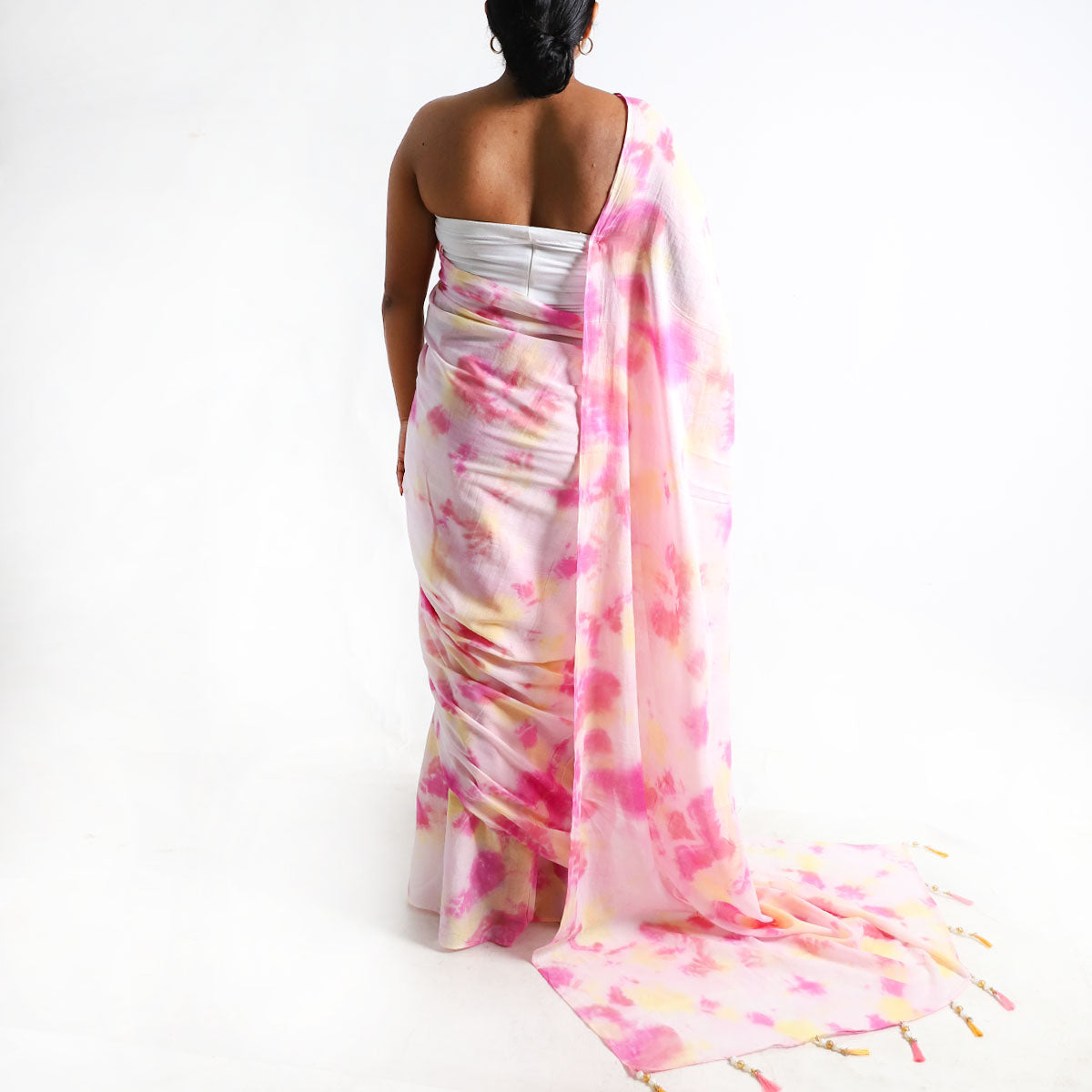 Sunrise Bliss Tie-Dye Saree