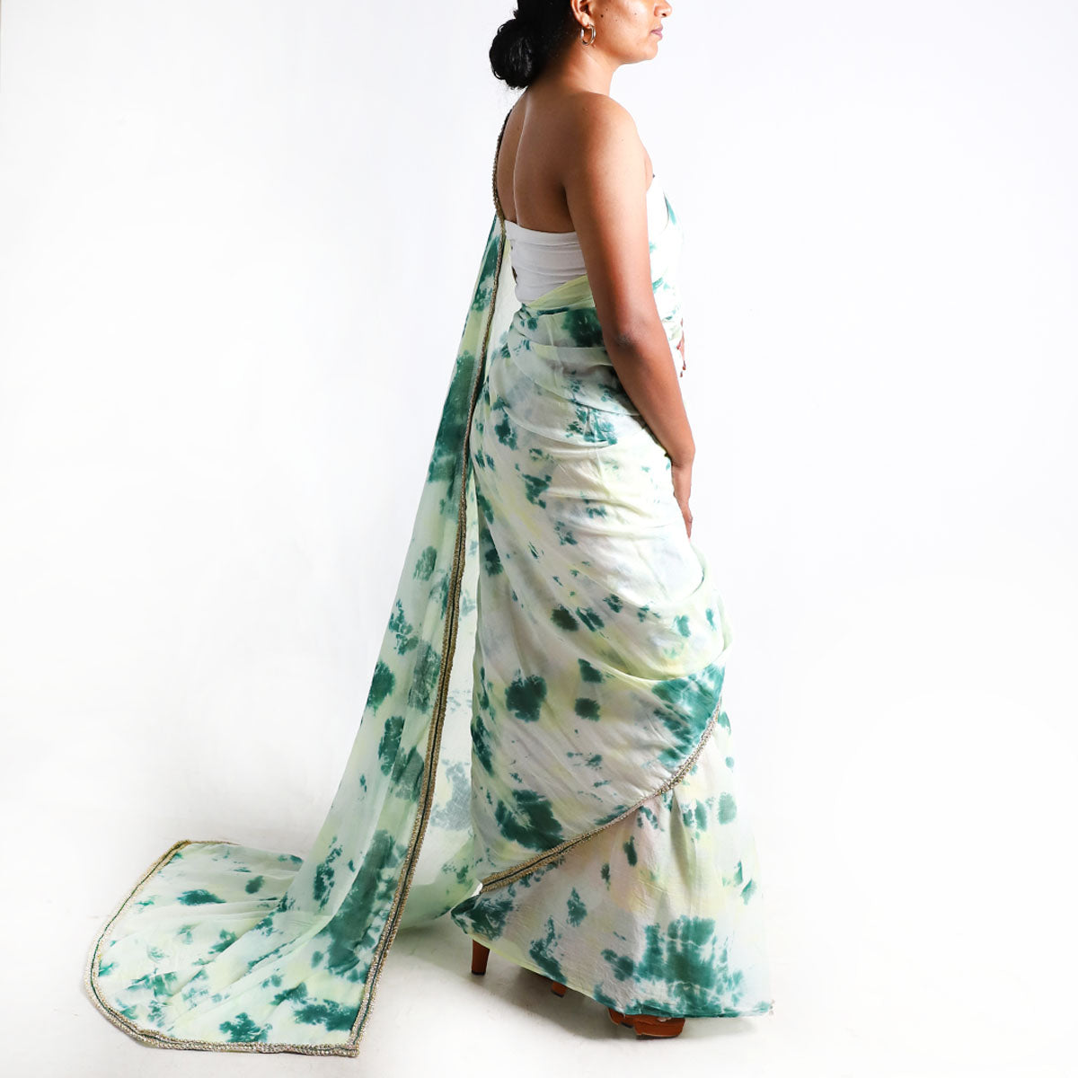 Garden Glow Tie-Dye Saree