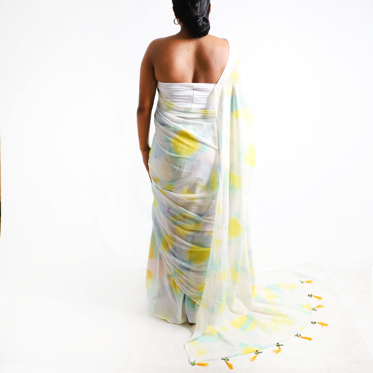 Sunny Meadow Tie-Dye Saree