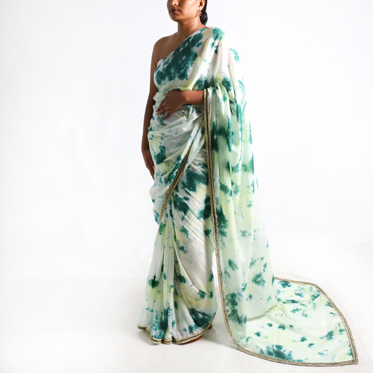 Garden Glow Tie-Dye Saree
