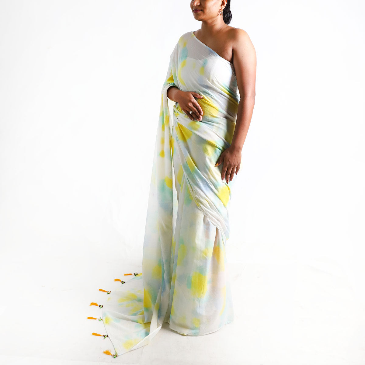 Sunny Meadow Tie-Dye Saree