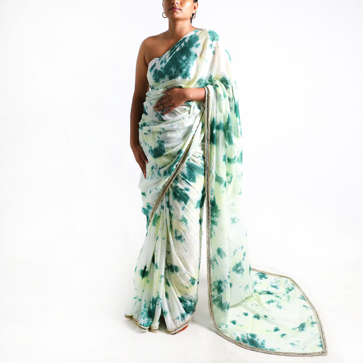 Garden Glow Tie-Dye Saree