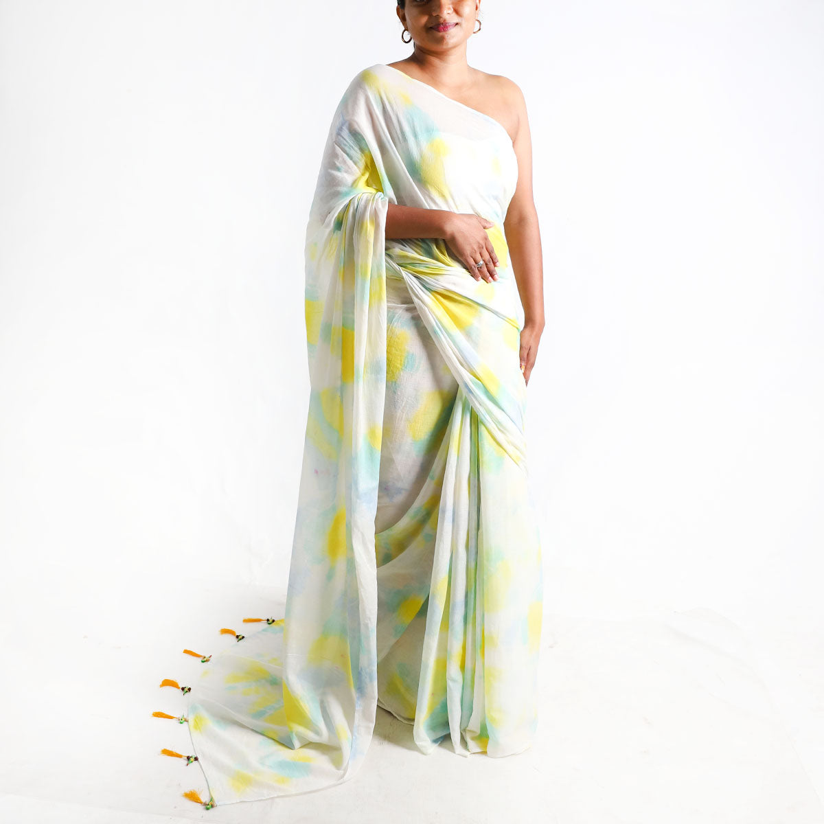 Sunny Meadow Tie-Dye Saree