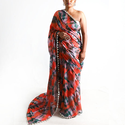 Desert Sun Tie-Dye Saree