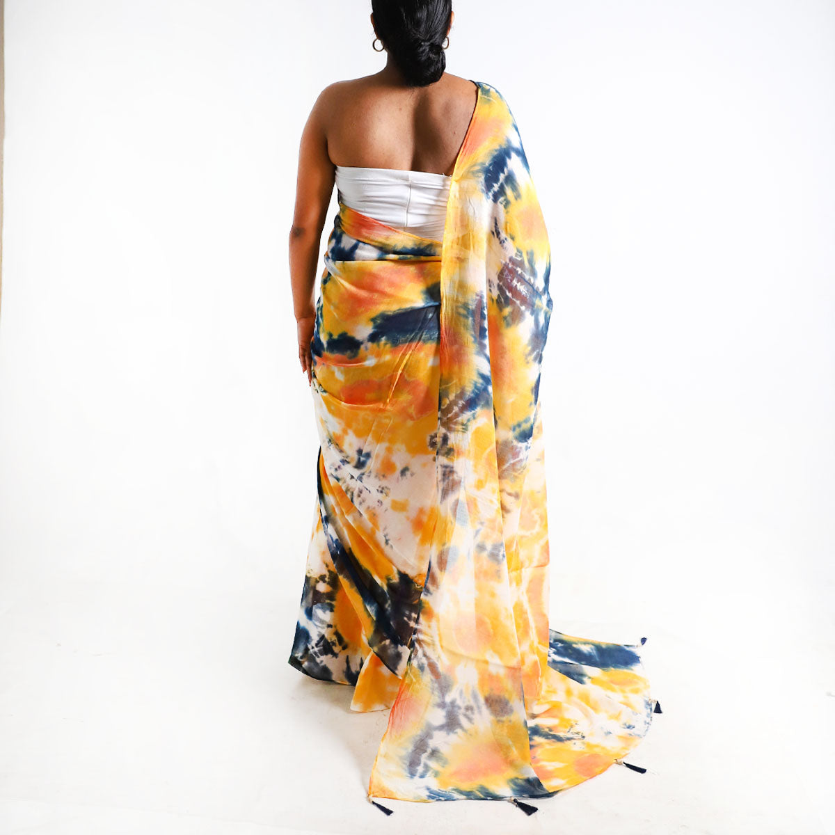 Midnight Sun Tie-Dye Saree