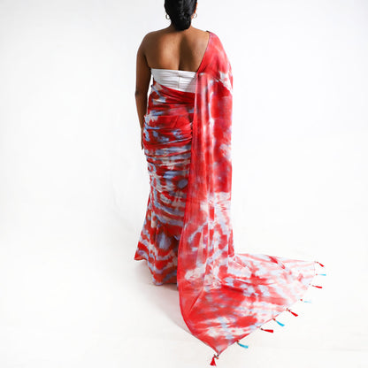 Royal Fusion Tie-Dye Saree
