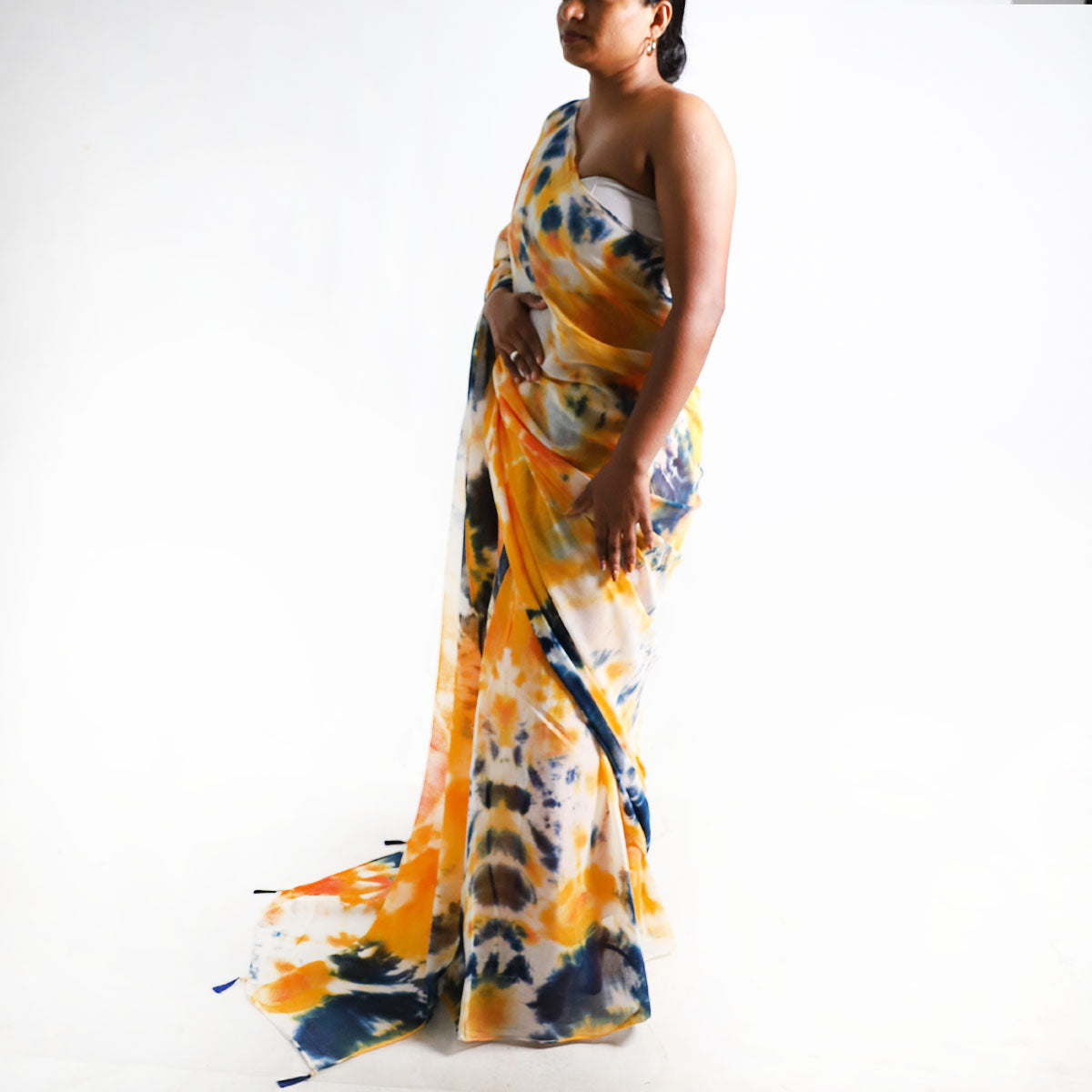 Midnight Sun Tie-Dye Saree