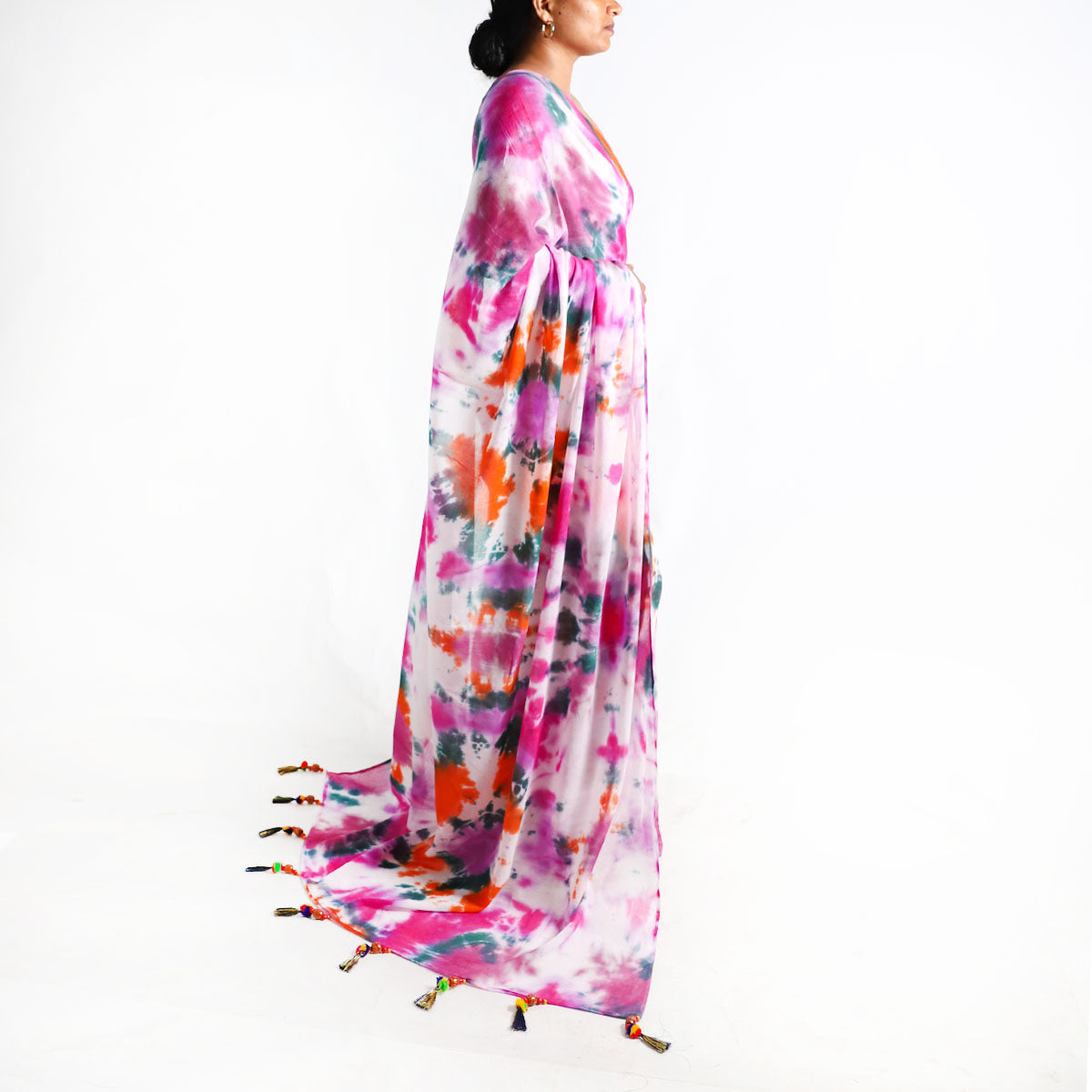 Petal Fusion Tie-Dye Saree