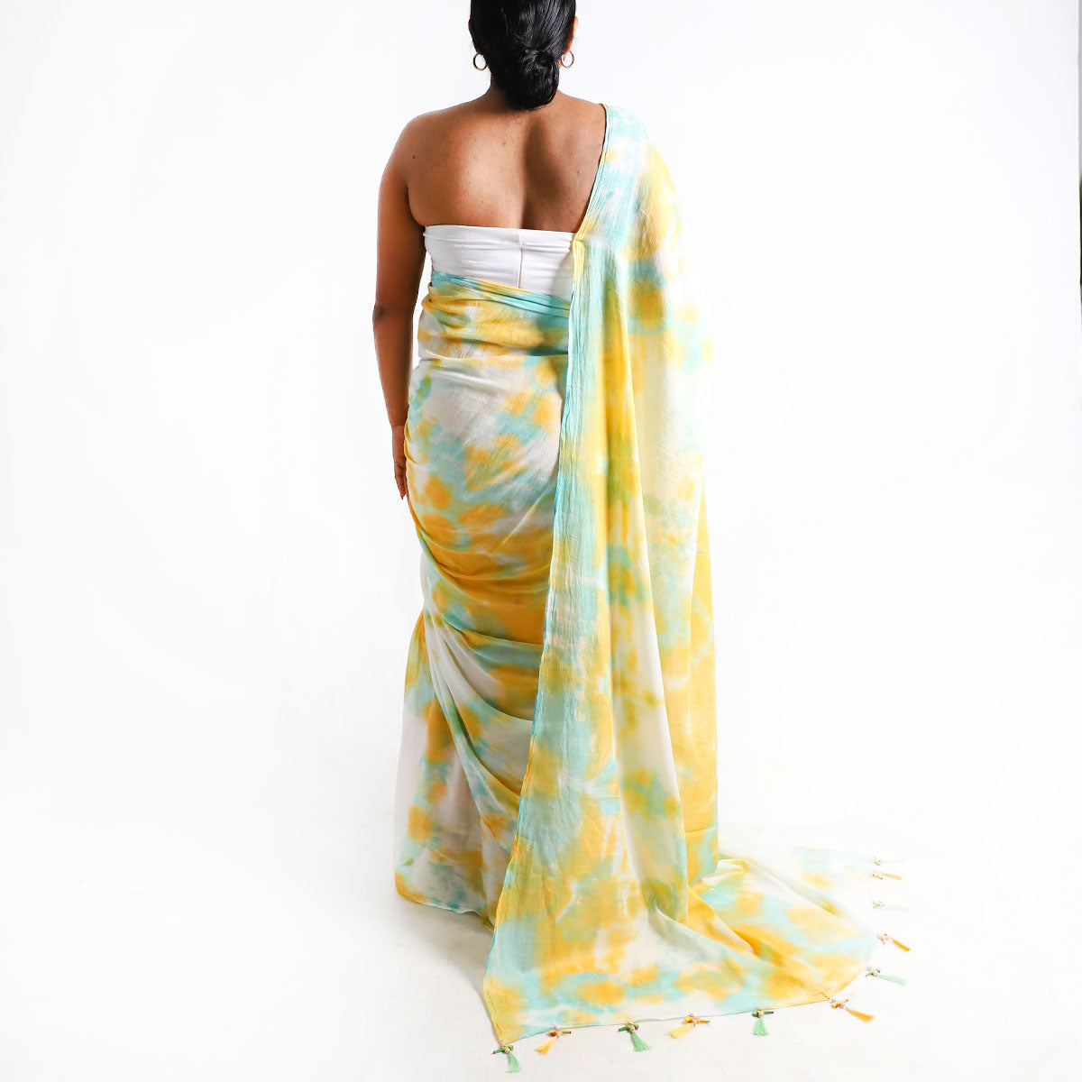 Verdant Glow Tie-Dye Saree