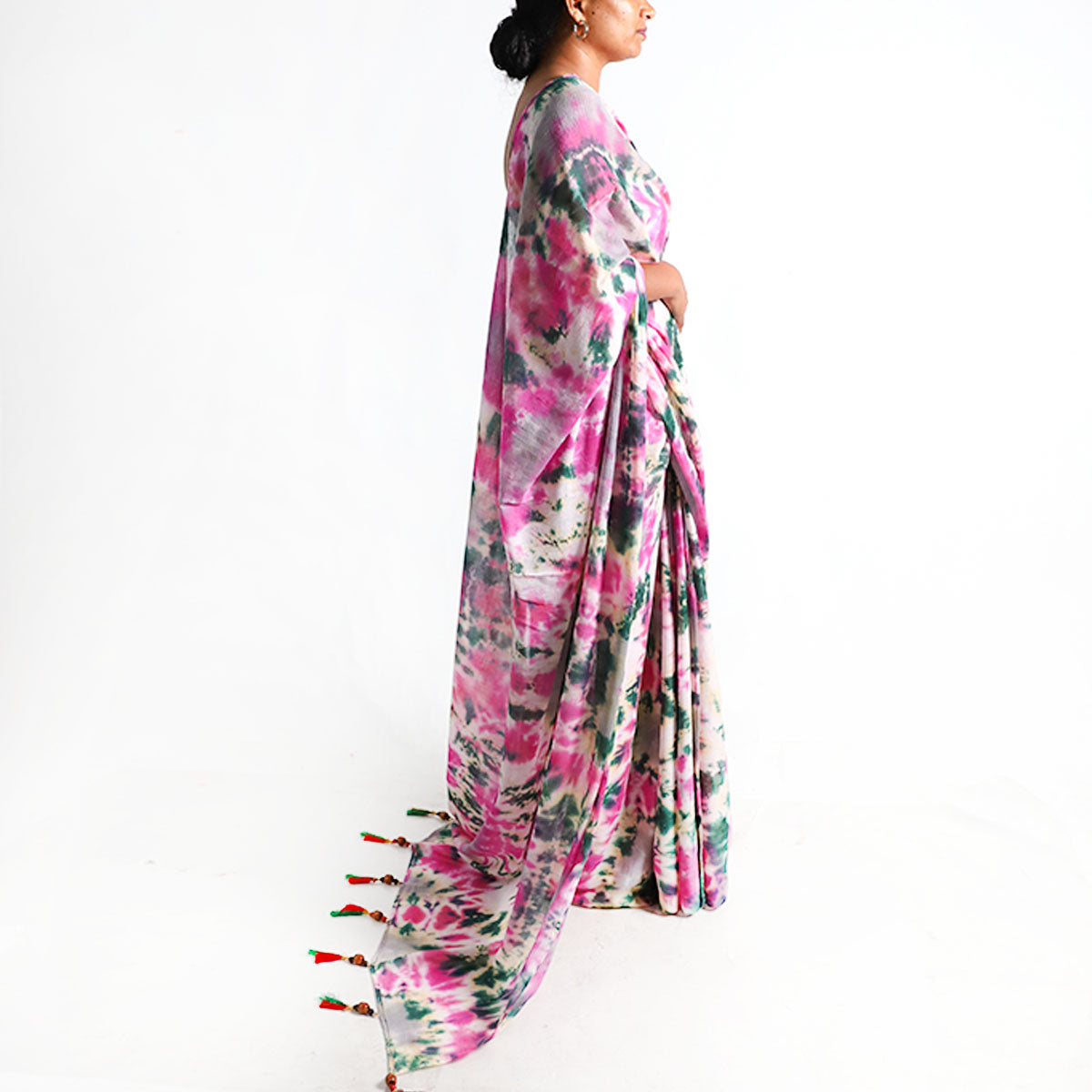 Enchanted Forest Tie-Dye Saree