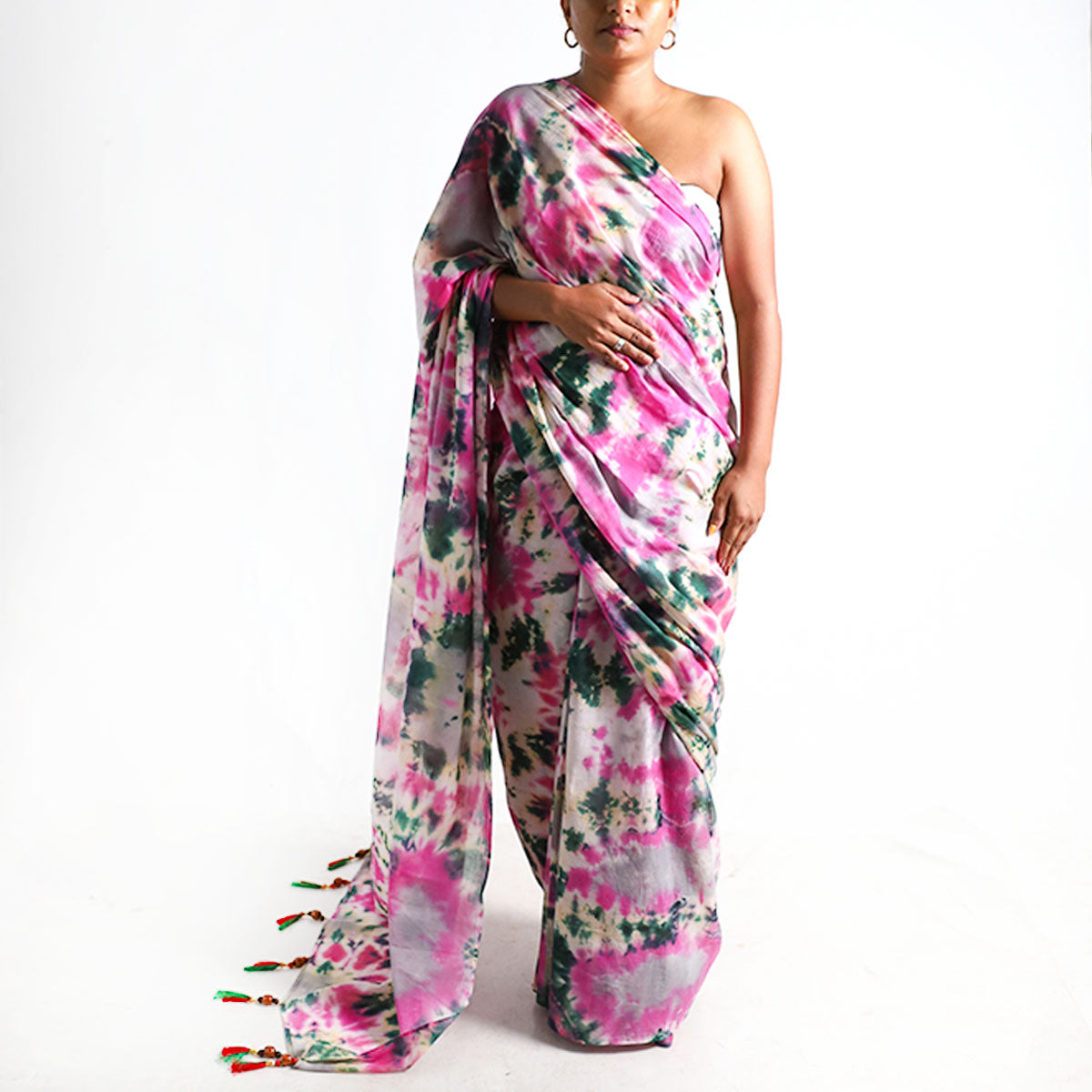 Enchanted Forest Tie-Dye Saree