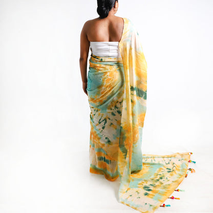 Golden Grove Tie-Dye Saree