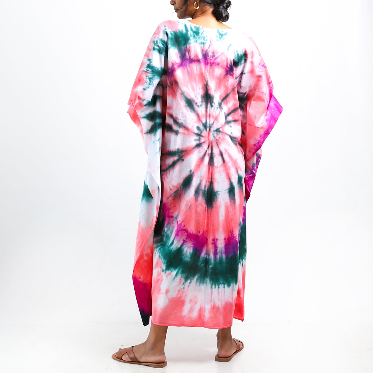 Tangerine Tie Dye Kaftan