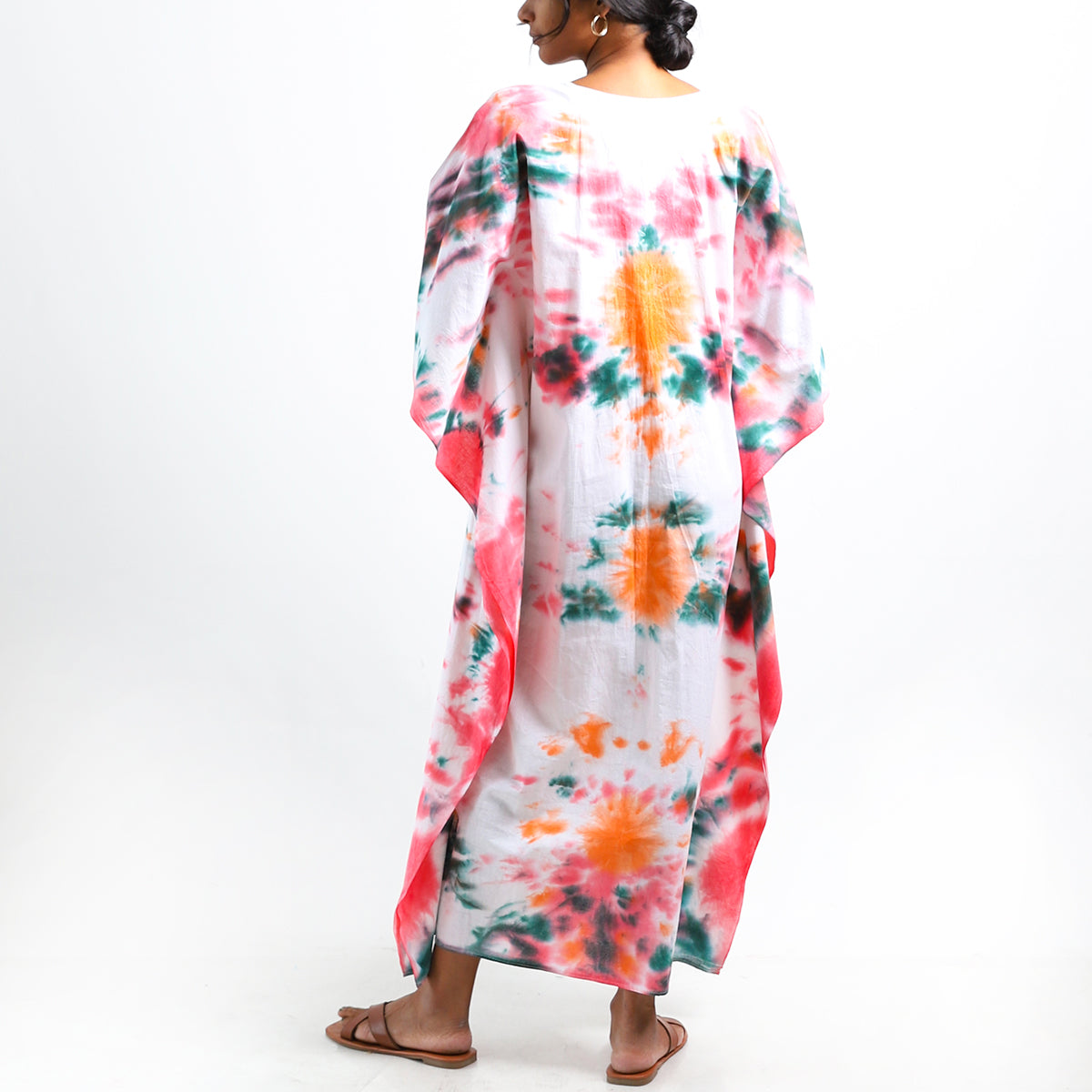 Tangerine Tie Dye Kaftan