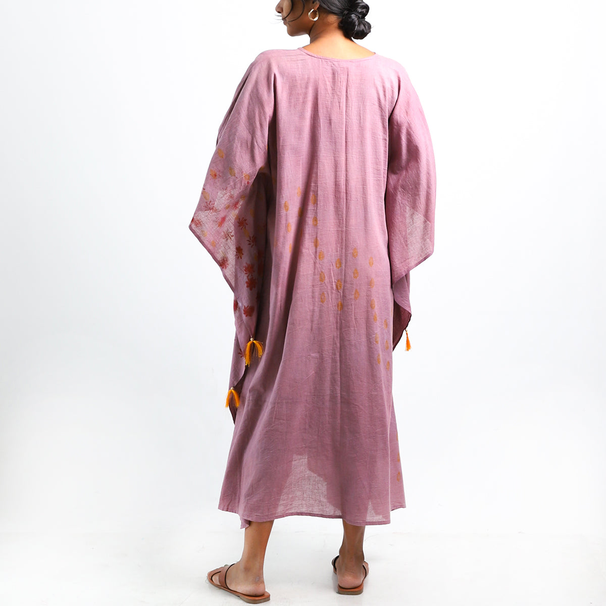 Violet Block Print Kaftan