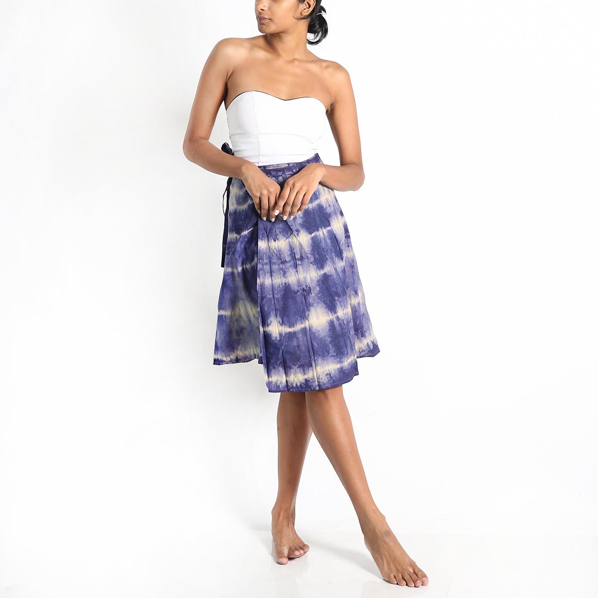 Saphire Tie-Dye Wrap Skirt