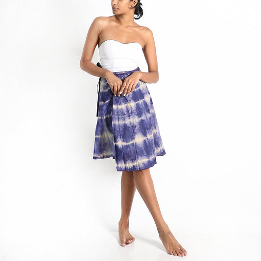 Saphire Tie-Dye Wrap Skirt