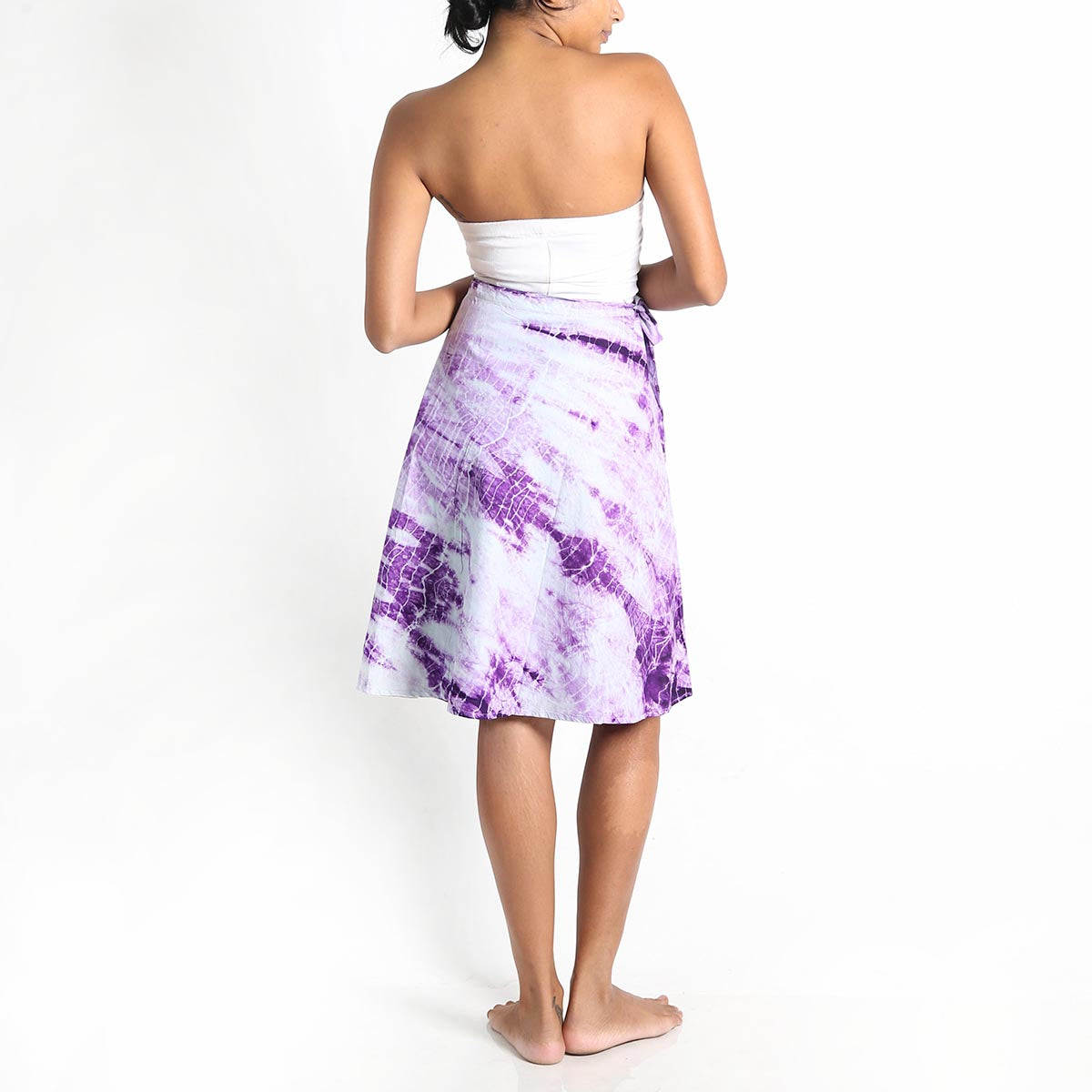 Purple Burst Tie-Dye Wrap Skirt