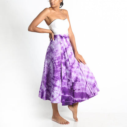 Purple Haze Tie-Dye Wrap Skirt