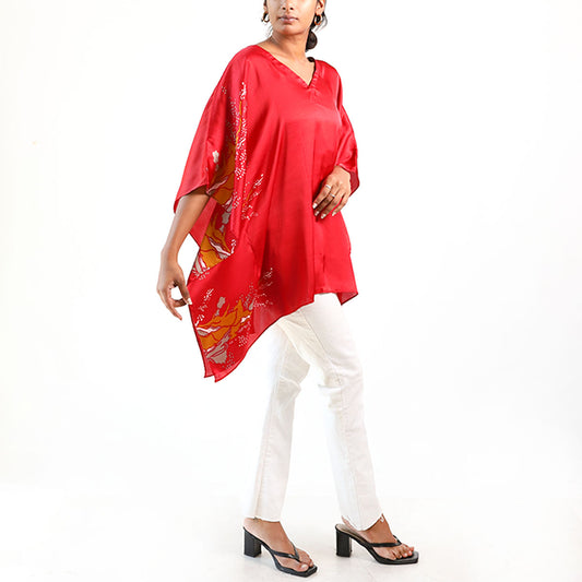 Crimson Charm Batik Top