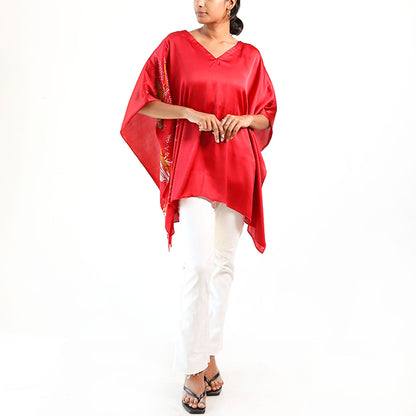 Crimson Charm Batik Top