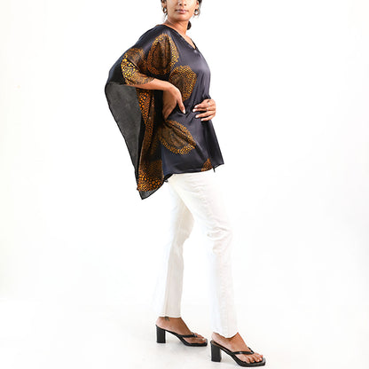 Obsidian Bronze Batik Top