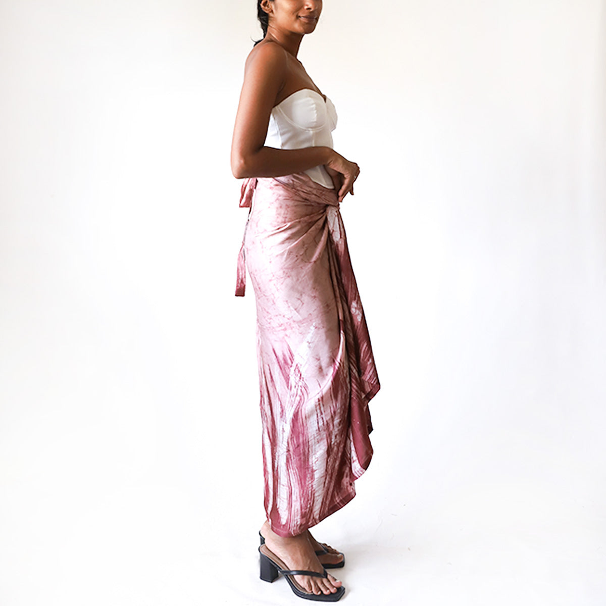 Blush Silk Batik Skirt