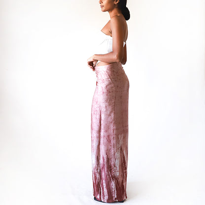 Blush Silk Batik Skirt