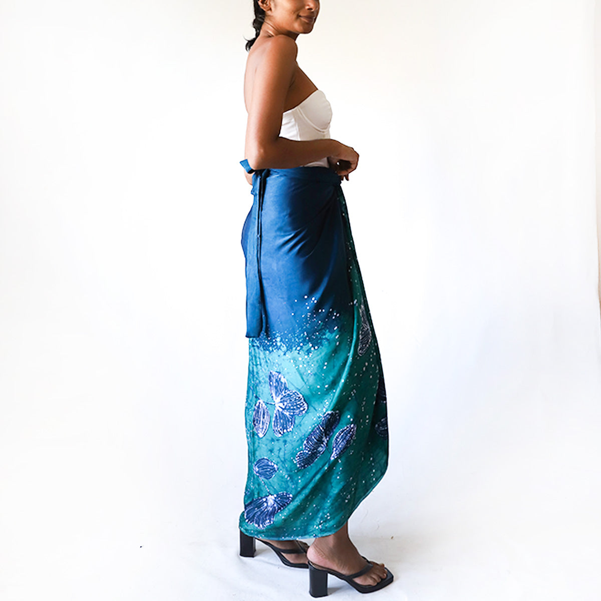 Petal Silk Batik Skirt