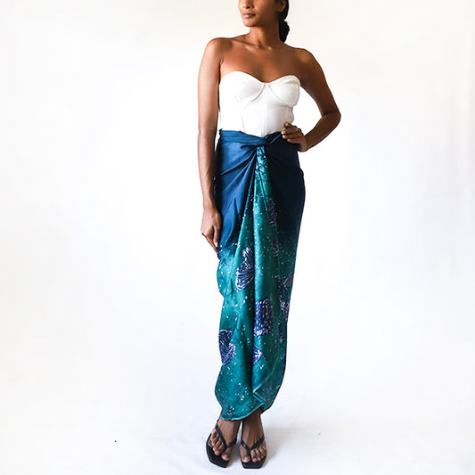 Petal Silk Batik Skirt