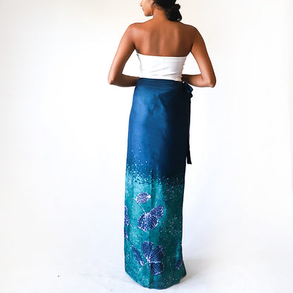 Petal Silk Batik Skirt