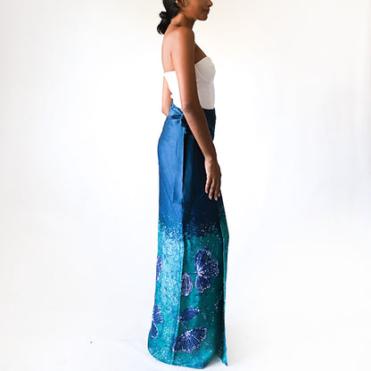Petal Silk Batik Skirt