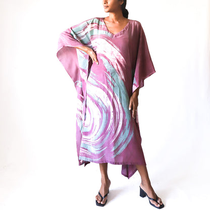 Amethyst Swirl Batik Kaftan
