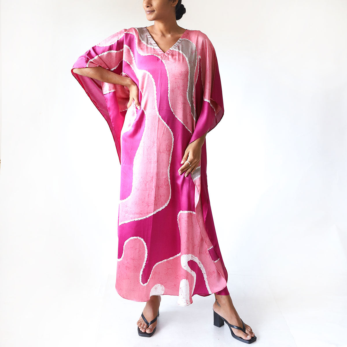 Rosy Glow Batik Kaftan