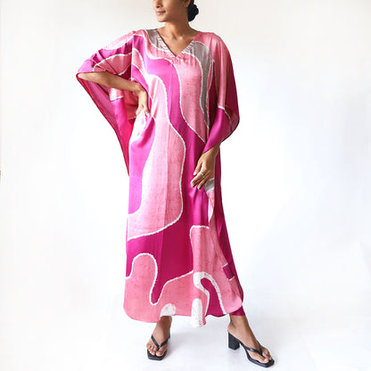 Rosy Glow Batik Kaftan