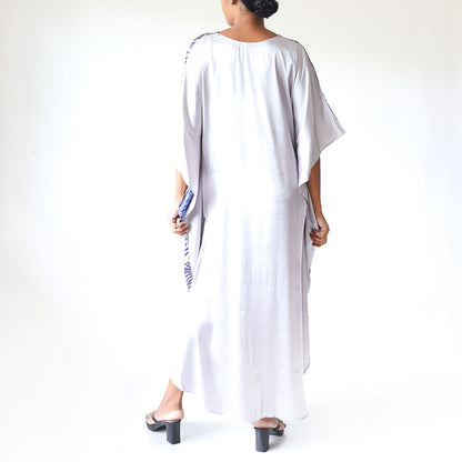 Silver Cloud Batik Kaftan
