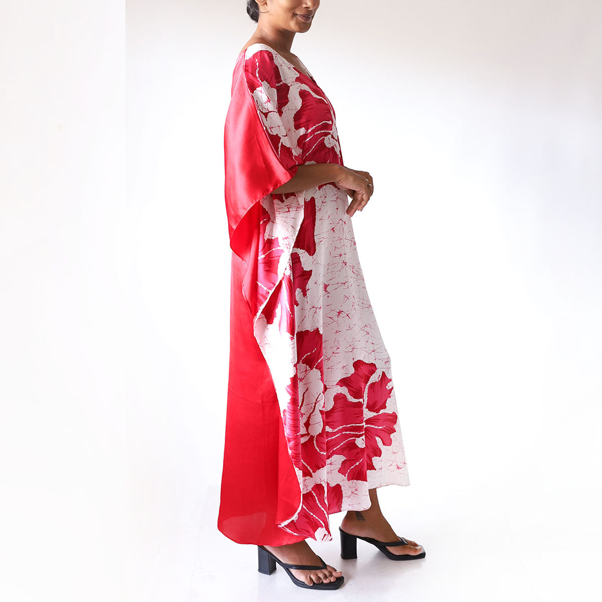 Fuchsia Bloom Batik Kaftan