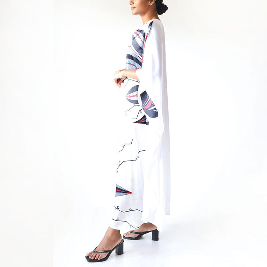 Silver Cloud Batik Kaftan