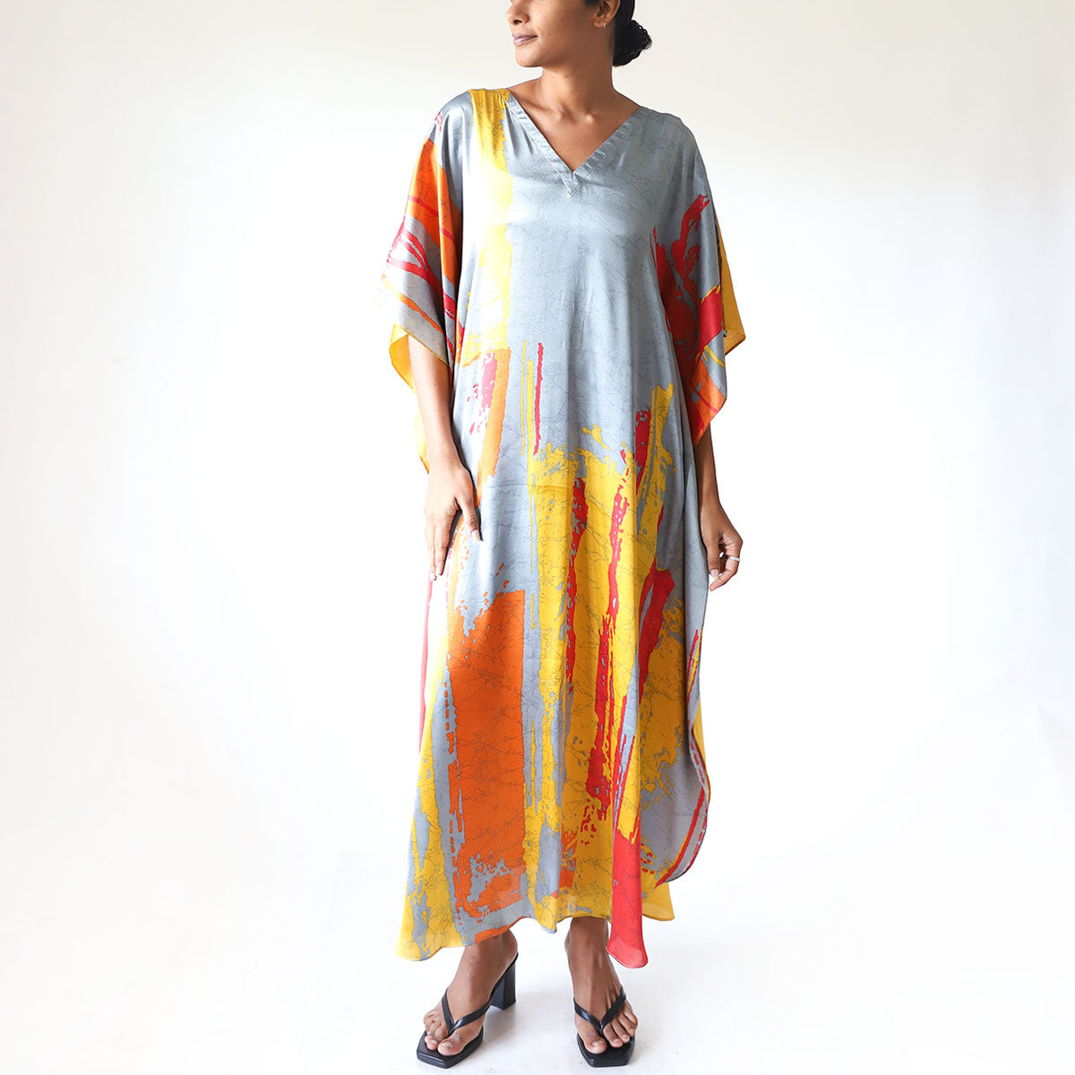 Moonlit Lagoon Batik Kaftan