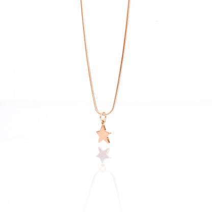 Star Pendant and Necklace In Sterling Silver