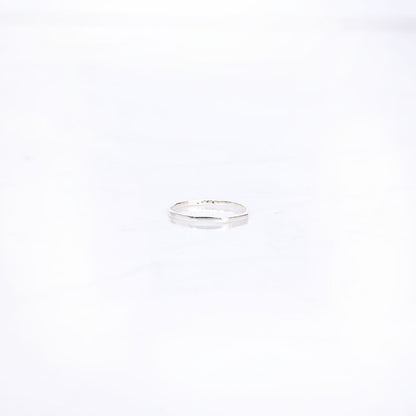 Semi Polished Ring in Sterling Silver