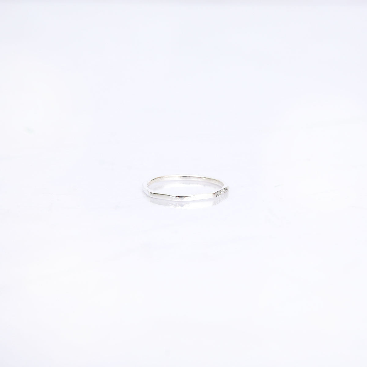Semi Polished Ring in Sterling Silver