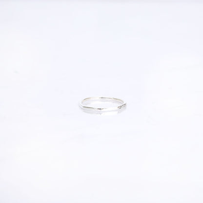 Semi Polished Ring in Sterling Silver